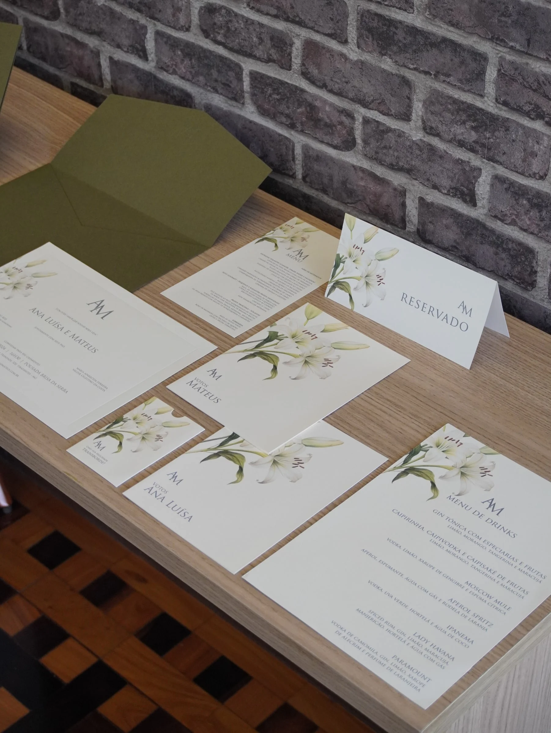 Convite de casamento de Ana Luísa e Mateus — Atelier do Convite