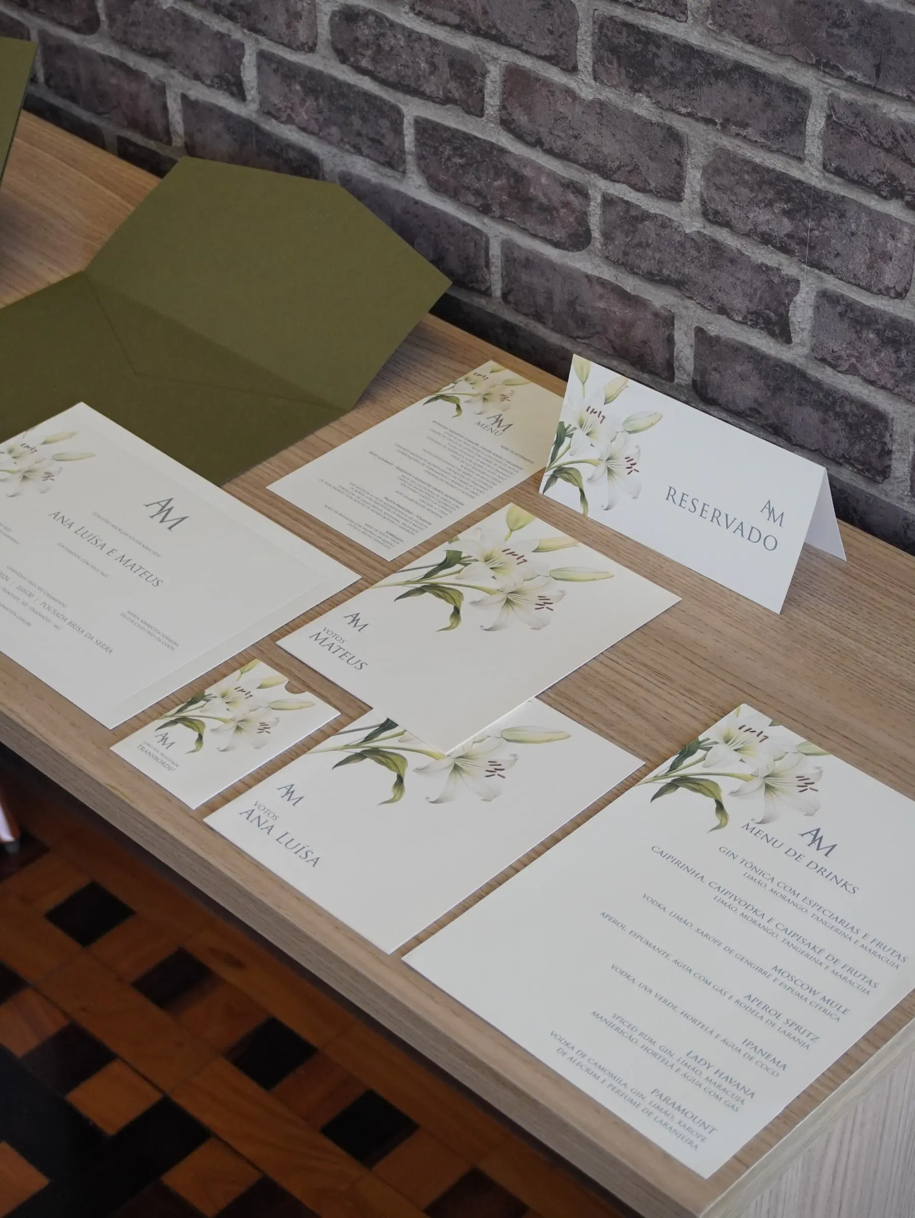 Convite de Ana Luísa e Mateus — Atelier do Convite